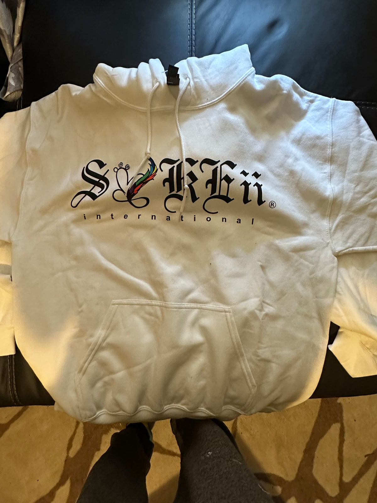 Light Gray Signature Script Hoodie