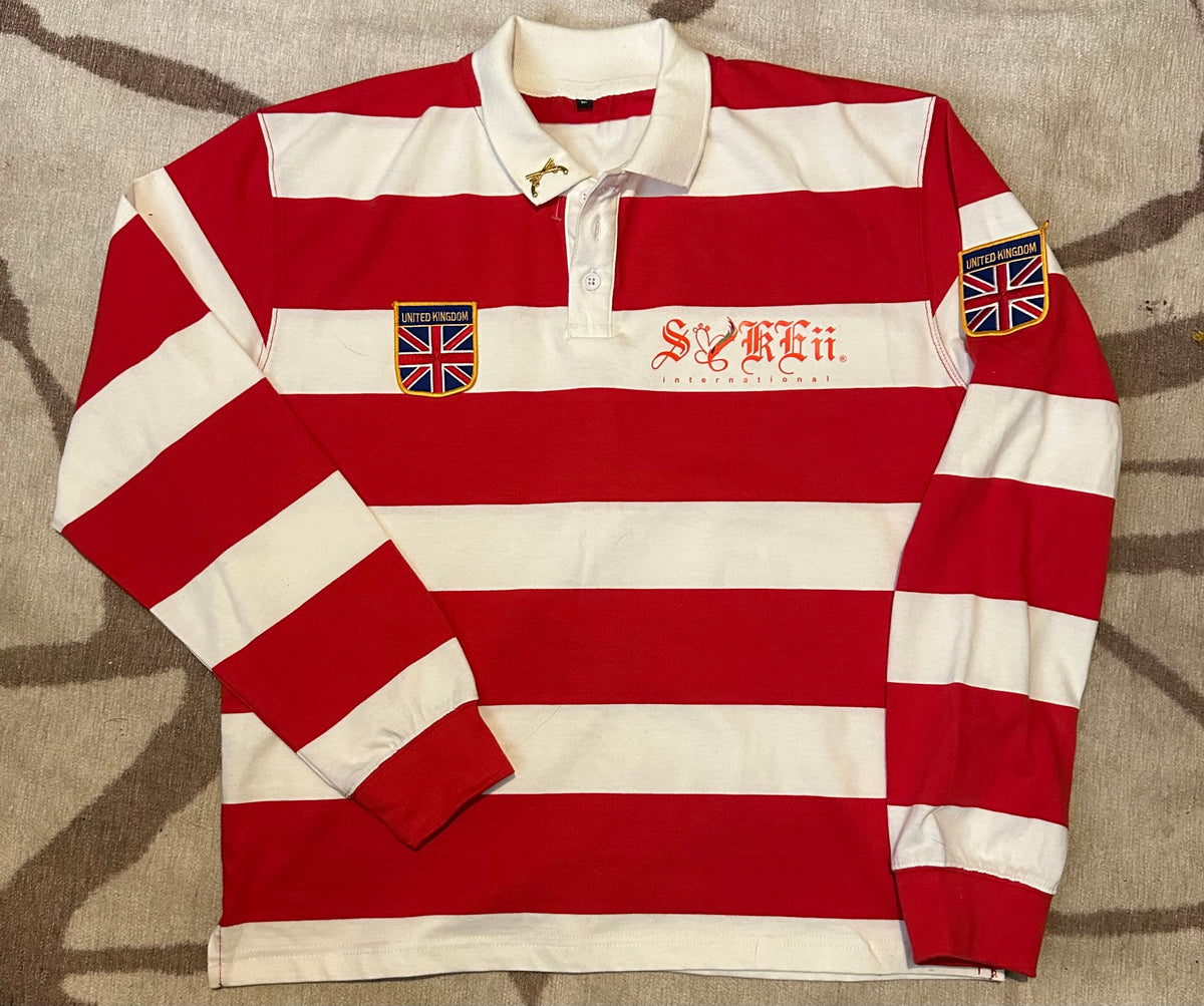 United Kingdom Edition Striped Rugby Shirt - Red/White