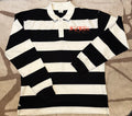 Sakeii Striped Rugby Shirt - Black/White