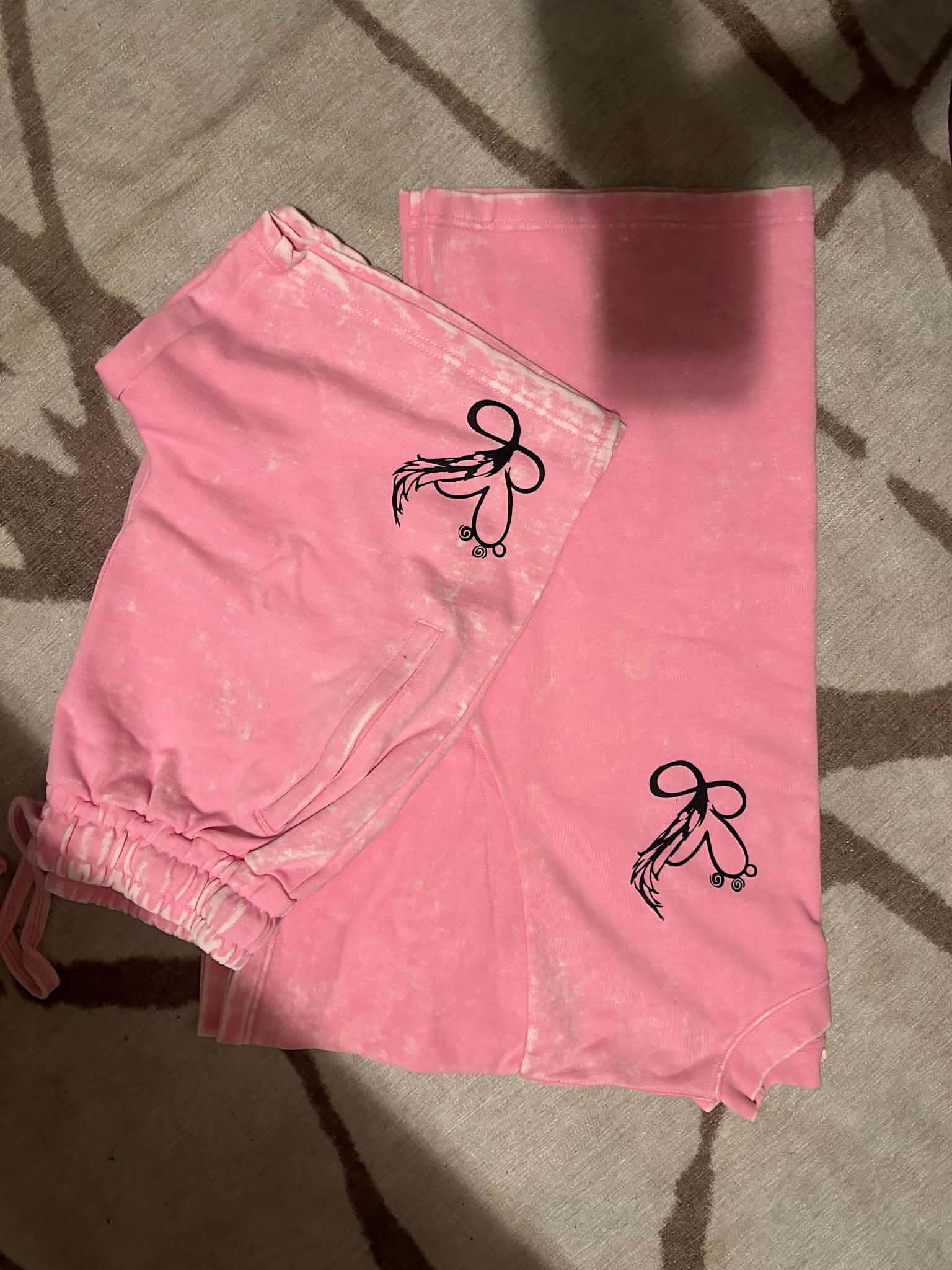 Bubblegum Pink Acid-Wash Streetwear Set