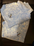 Sky Blue Acid-Wash Heavyweight Lounge Set