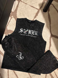 Faded Black Sleeveless Tank & Short Set
